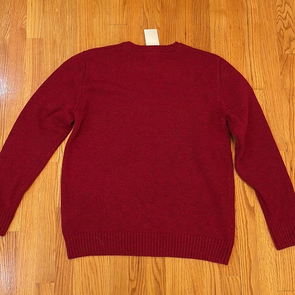 NWT H&M Men's Red Abstract Crewneck Sweater - Great for Fall, Winter, Holidays - Picture 8 of 10